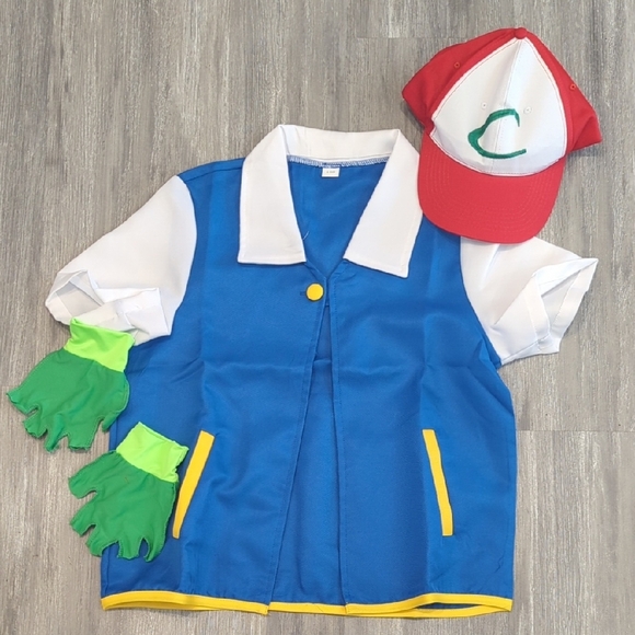 Pokemon Ash Ketchum 3 Pc Costume New! - Picture 1 of 2